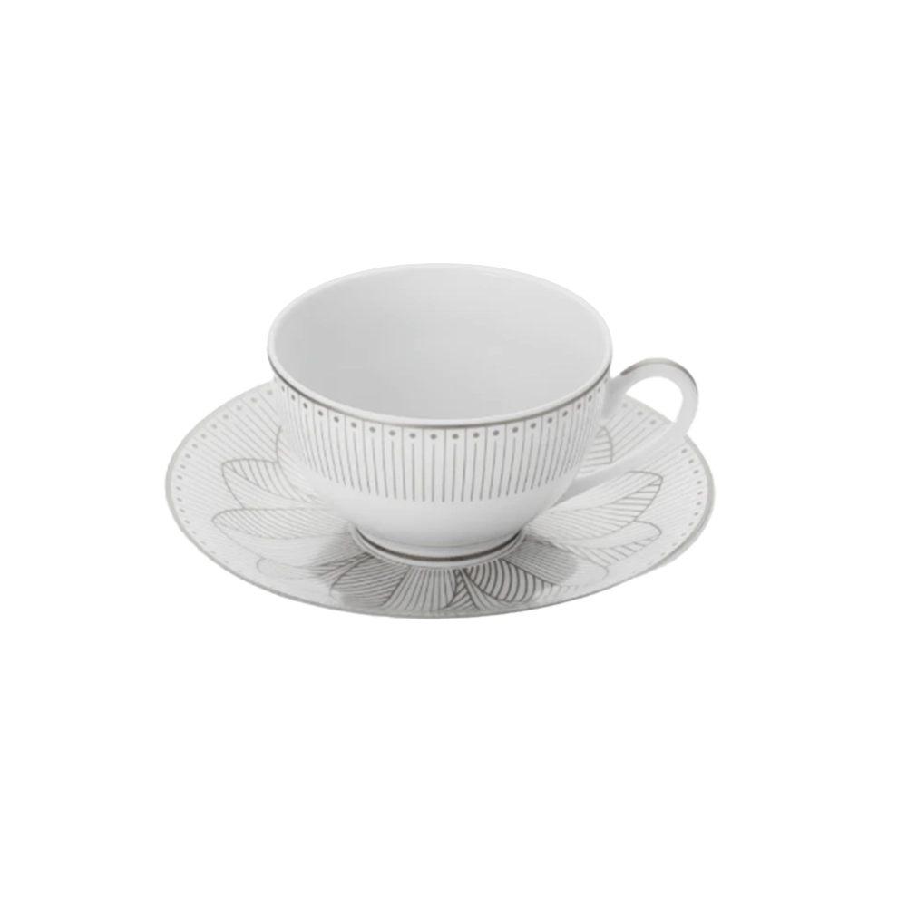 Jogo de Xícaras Para Chá Com Pires Malmaison Impériale 130 Ml - 2 Peças Jogo de Xícaras Para Chá Com Pires Malmaison Impériale 130 Ml - 2 Peças