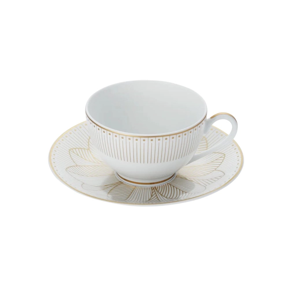 Jogo de Xícaras Para Chá Com Pires Malmaison Impériale 130 Ml 2 Peças Jogo de Xícaras Para Chá Com Pires Malmaison Impériale 130 Ml 2 Peças