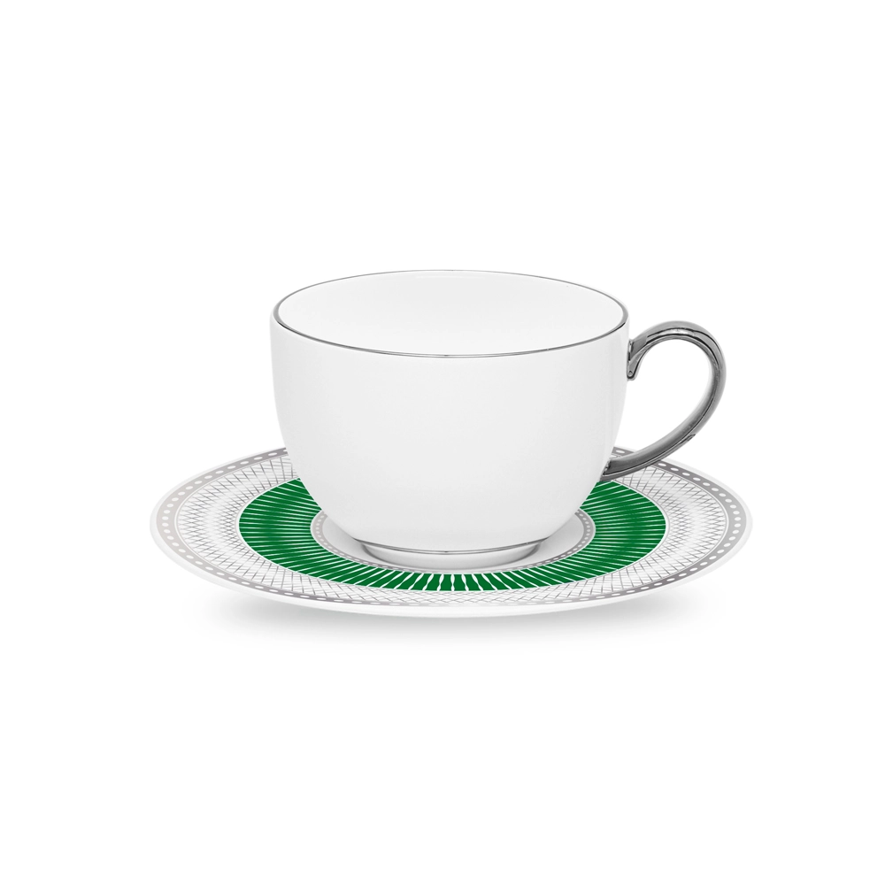 Jogo de Xícaras Para Chá Com Pires Strauss Gold Star 270 Ml - 6 Peças Jogo de Xícaras Para Chá Com Pires Strauss Gold Star 270 Ml - 6 Peças