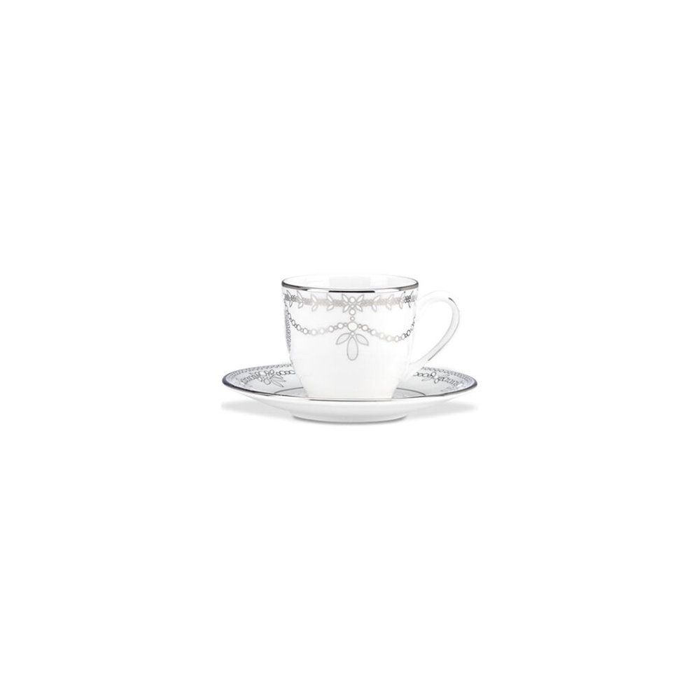 Jogo de Xicaras Para Cafe Com Pires Marchesa By Lenox Empire Pearl 89 Ml - 6 Pecas Jogo de Xicaras Para Cafe Com Pires Marchesa By Lenox Empire Pearl 89 Ml - 6 Pecas
