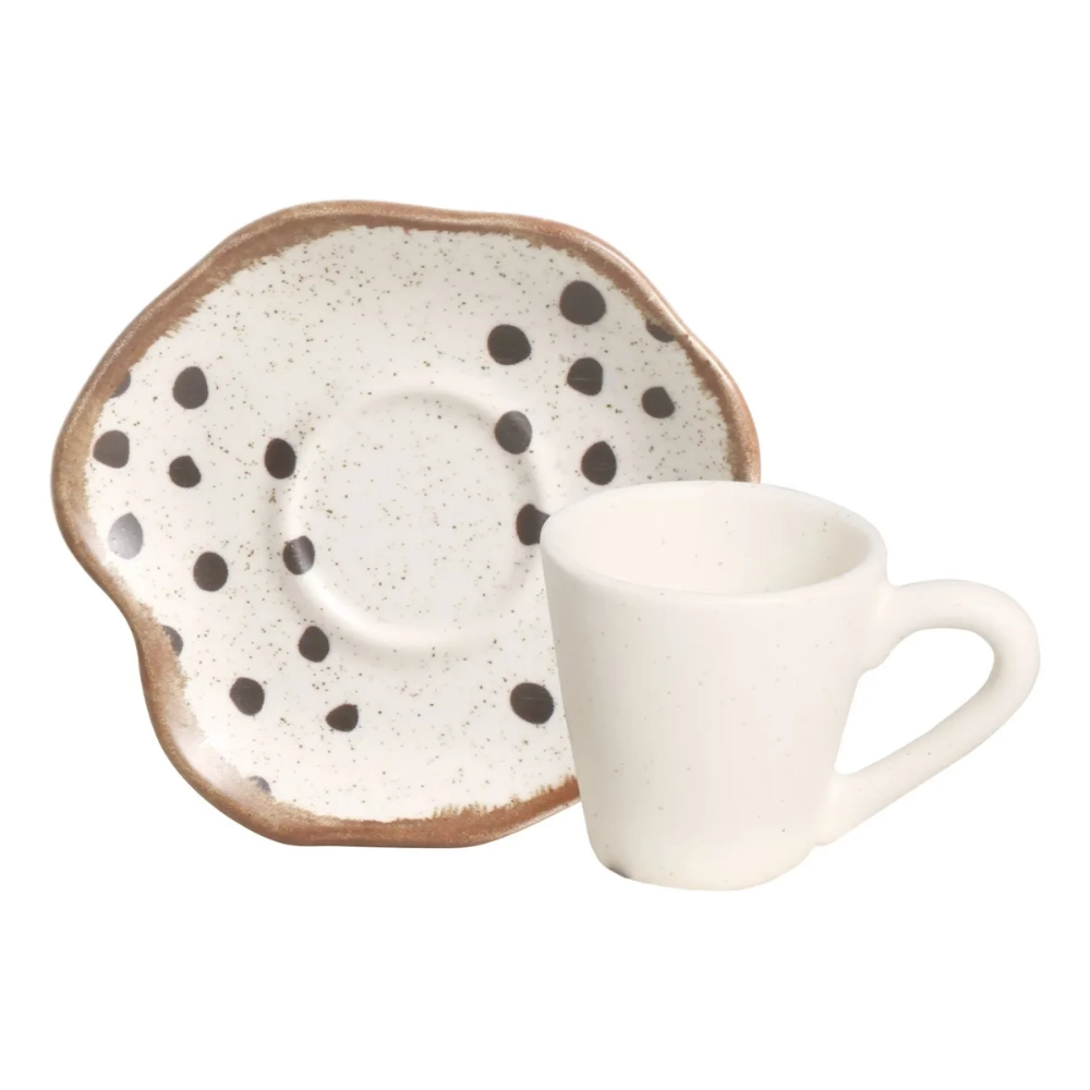 Jogo de Xícaras Para Café Com Pires Scalla Strip - 6 Peças