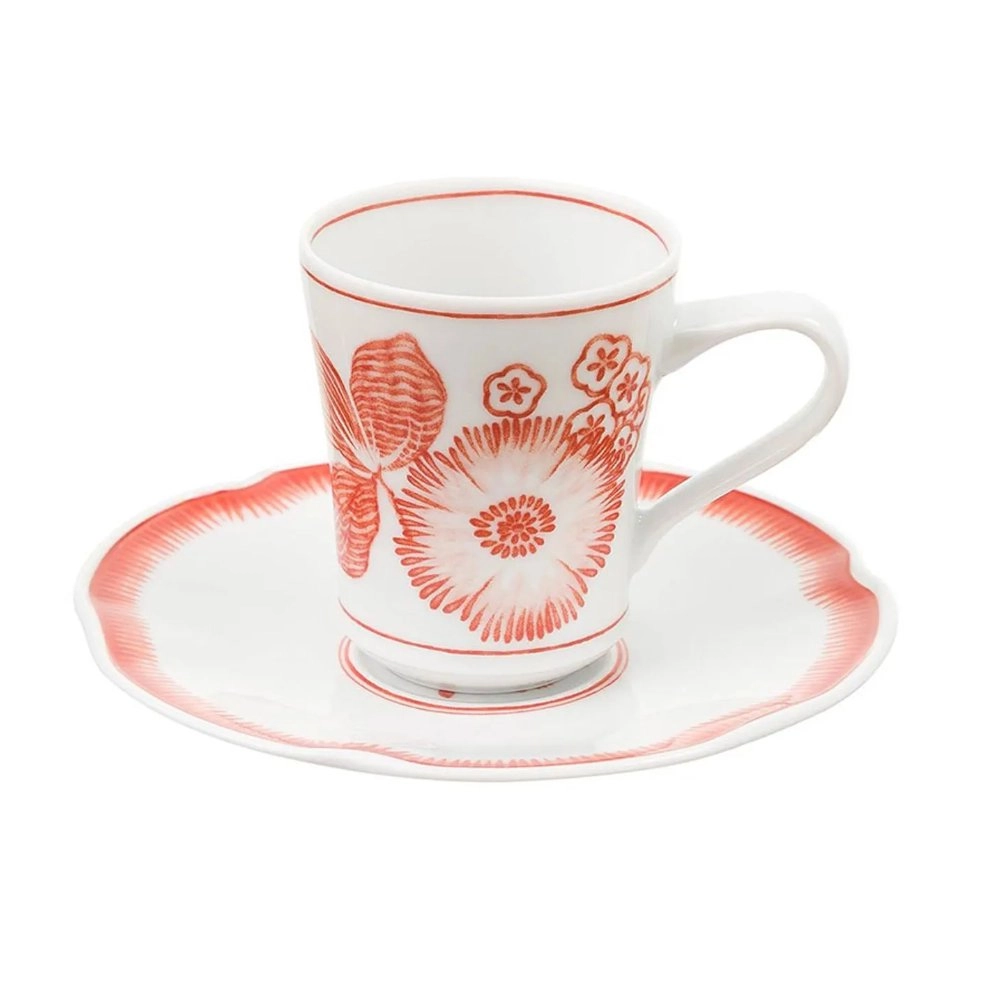 Jogo de Xicaras Para Cafe Com Pires Vista Alegre Coralina 100 Ml Jogo de Xicaras Para Cafe Com Pires Vista Alegre Coralina 100 Ml
