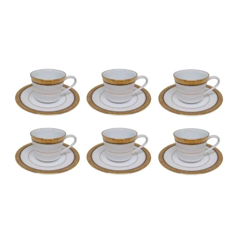 Jogo de Xicaras Para Cafe Noritake Regent Gold - 6 Pecas Jogo de Xicaras Para Cafe Noritake Regent Gold - 6 Pecas