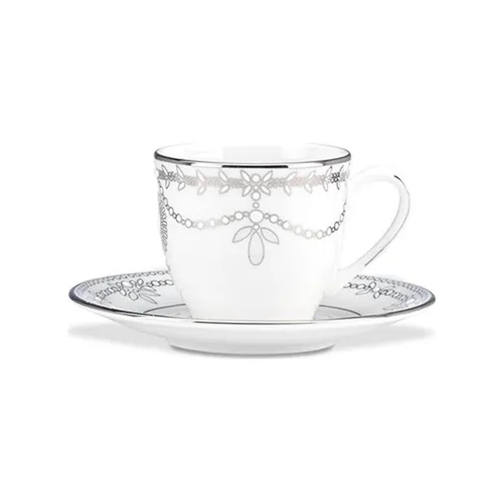Jogo de Xicaras Para Cha Com Pires Marchesa By Lenox Empire Pearl 178 Ml - 6 Pecas Jogo de Xicaras Para Cha Com Pires Marchesa By Lenox Empire Pearl 178 Ml - 6 Pecas