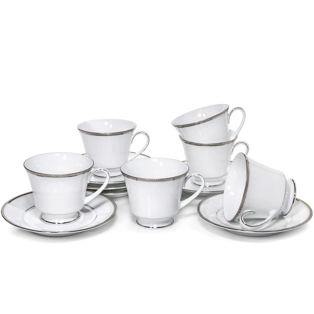 Jogo de Xicaras Para Cha Noritake Toorak Platinum