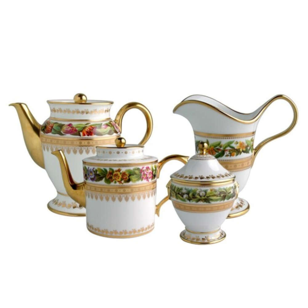 Jogo Para Cha e Cafe Bernardaud Botanique - 4 Pecas Jogo Para Cha e Cafe Bernardaud Botanique - 4 Pecas