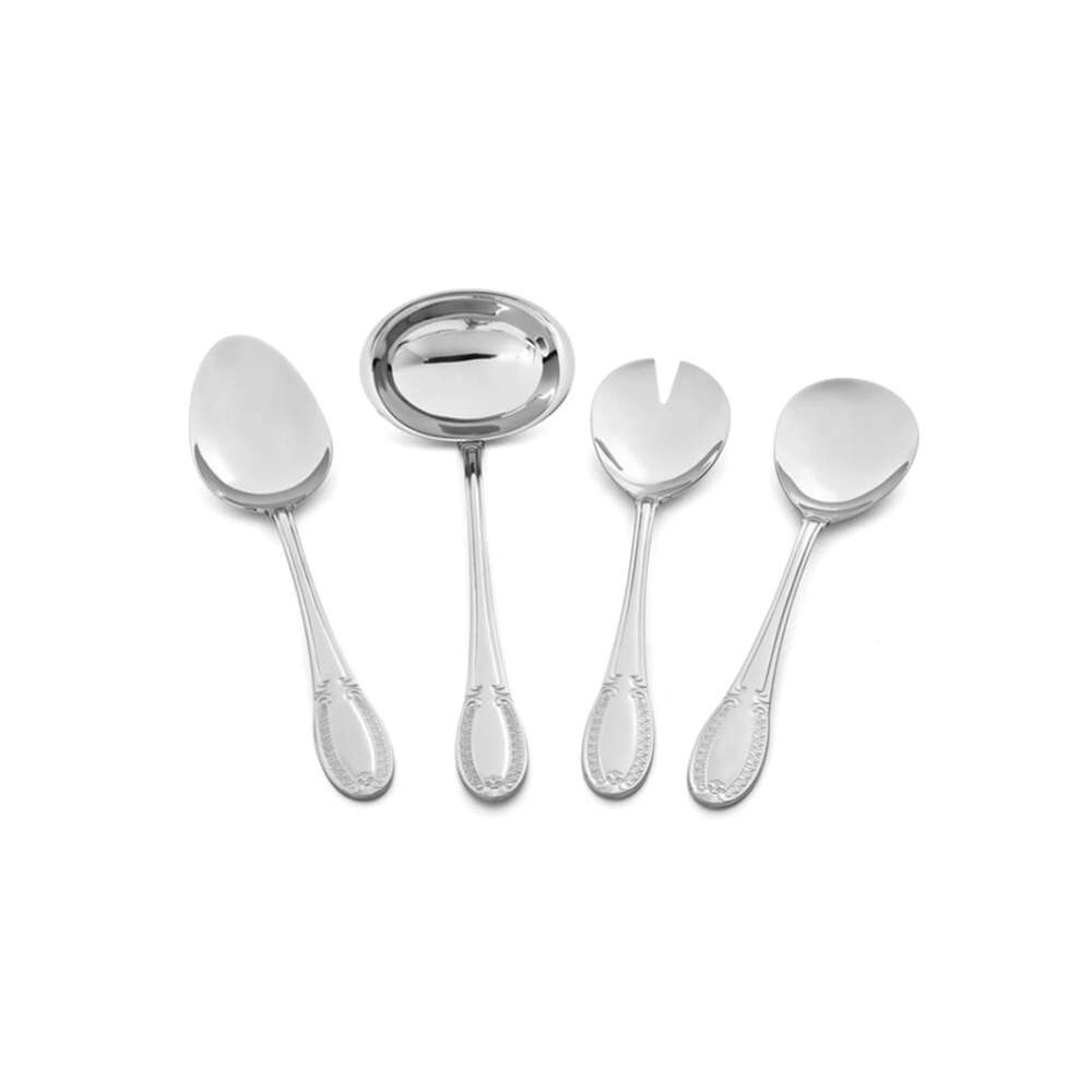 Jogo Para Servir St James Venetian Aco Inox 4 Pecas Jogo Para Servir St James Venetian Aco Inox 4 Pecas