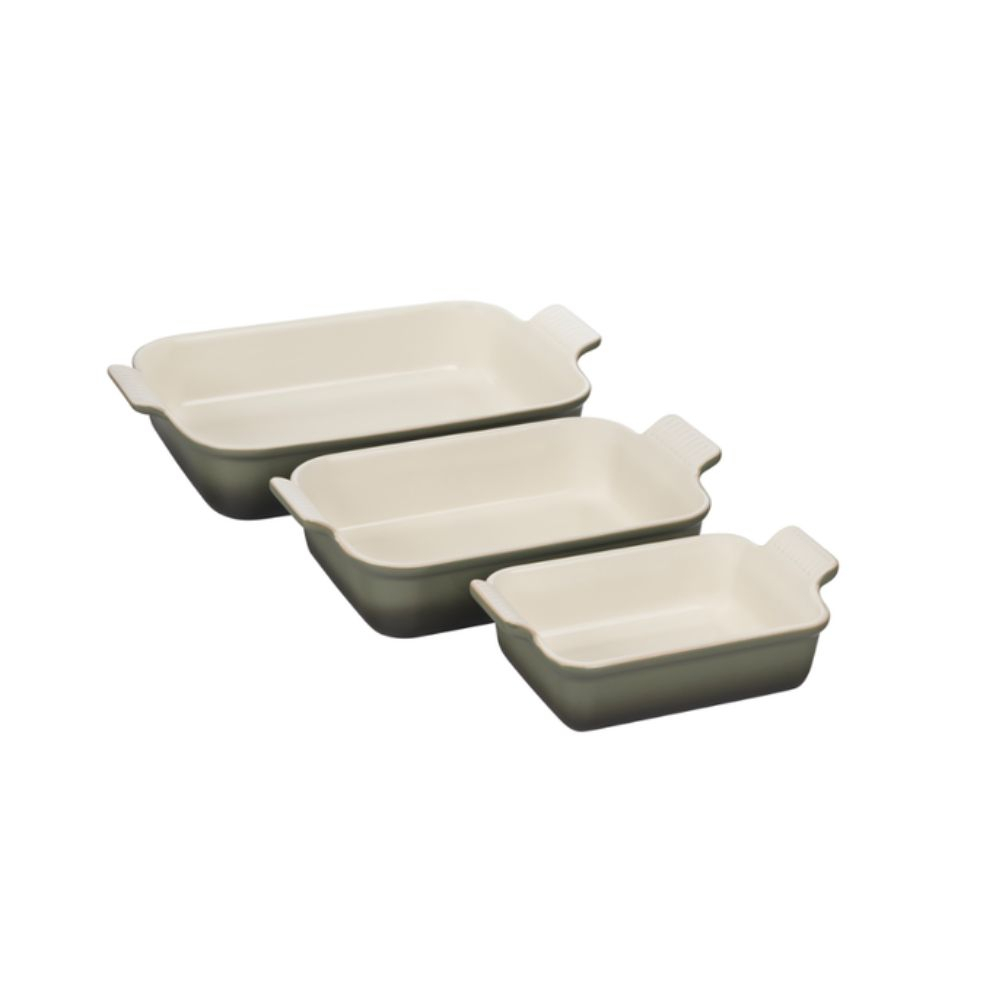 Kit C/ 3 Travessas Retangulares Heritage Le Creuset