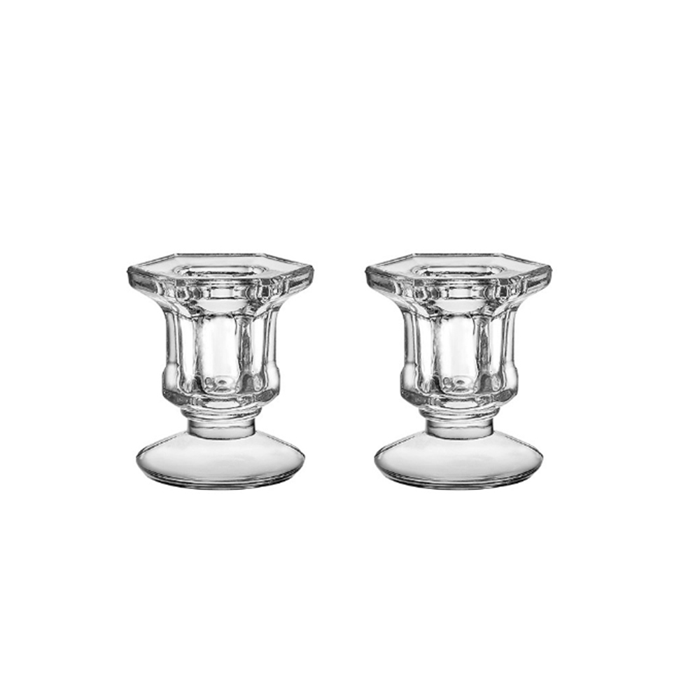 Kit de Castiçais Haüskraft Veneza 5,5 X 5,5 X 6 Cm - 2 Peças
