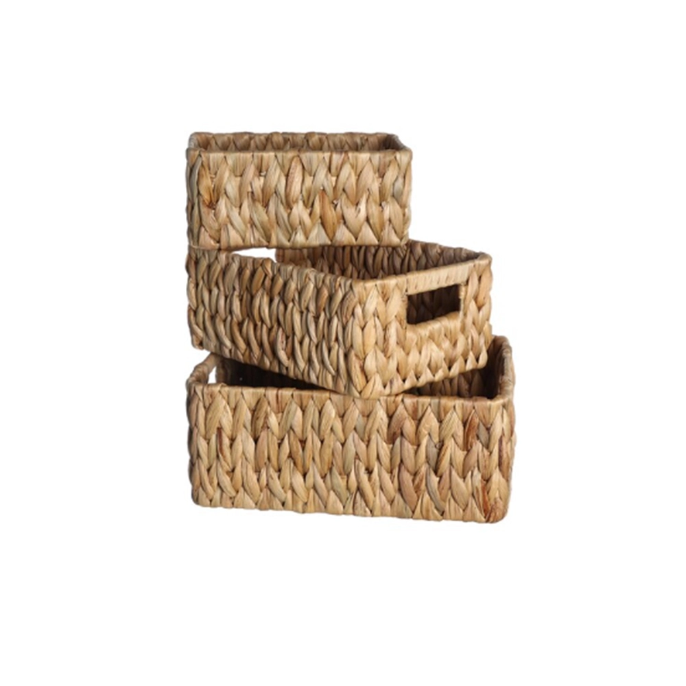 Kit de Cestos Organizadores Com Alças Oikos Fibra Natural - 3 Peças Kit de Cestos Organizadores Com Alças Oikos Fibra Natural - 3 Peças