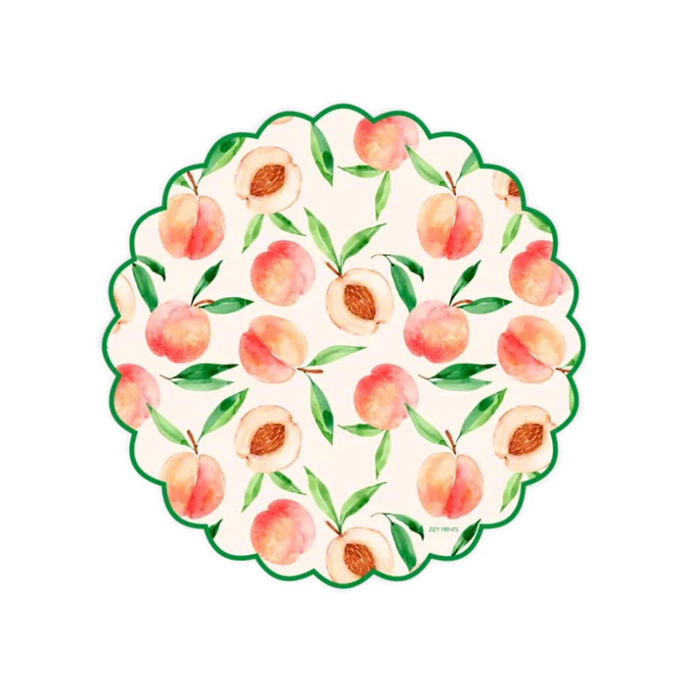 Jogo C/ 12 Lugares Americanos Peach - Zizy Prints Jogo C/ 12 Lugares Americanos Peach - Zizy Prints