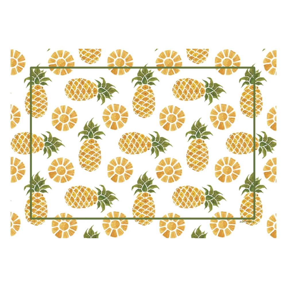 Jogo C/ 12 Lugares Americanos Abacaxi- Zizy Prints
