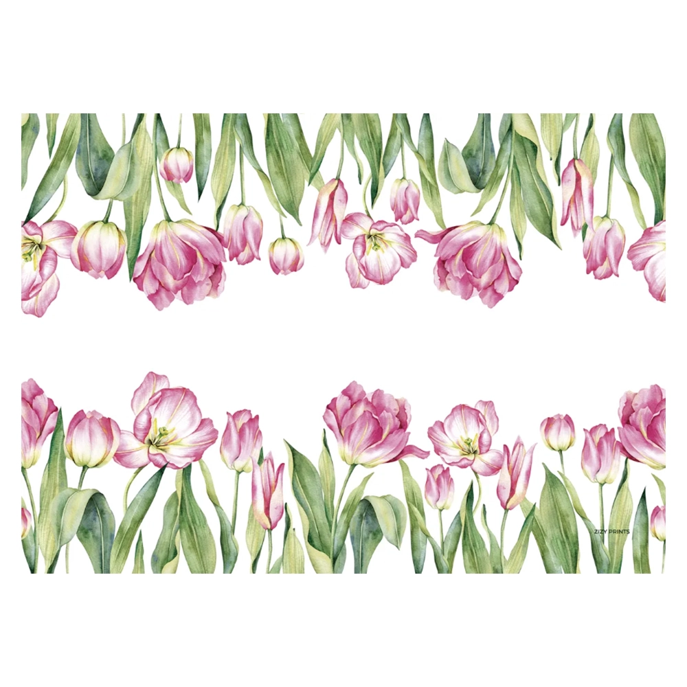 Jogo C/ 12 Lugares Americanos Pink Tulip - Zizy Prints Jogo C/ 12 Lugares Americanos Pink Tulip - Zizy Prints