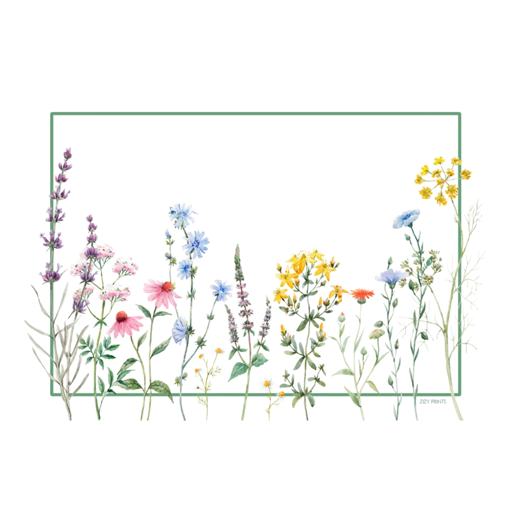 Jogo C/ 12 Lugares Americanosle Jardin - Zizy Prints Jogo C/ 12 Lugares Americanosle Jardin - Zizy Prints