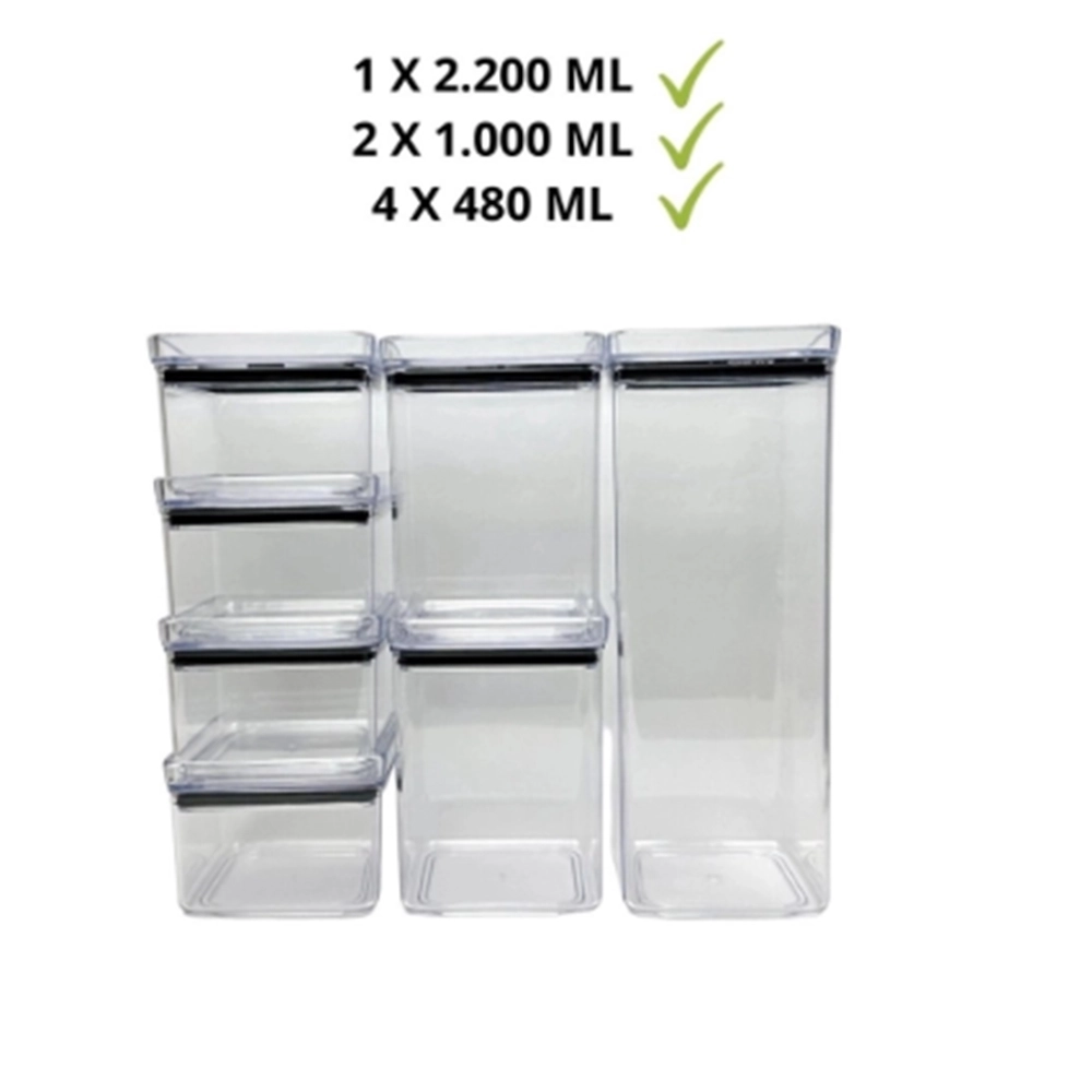 Kit de Potes Herméticos Paramount Lumini - 7 Peças