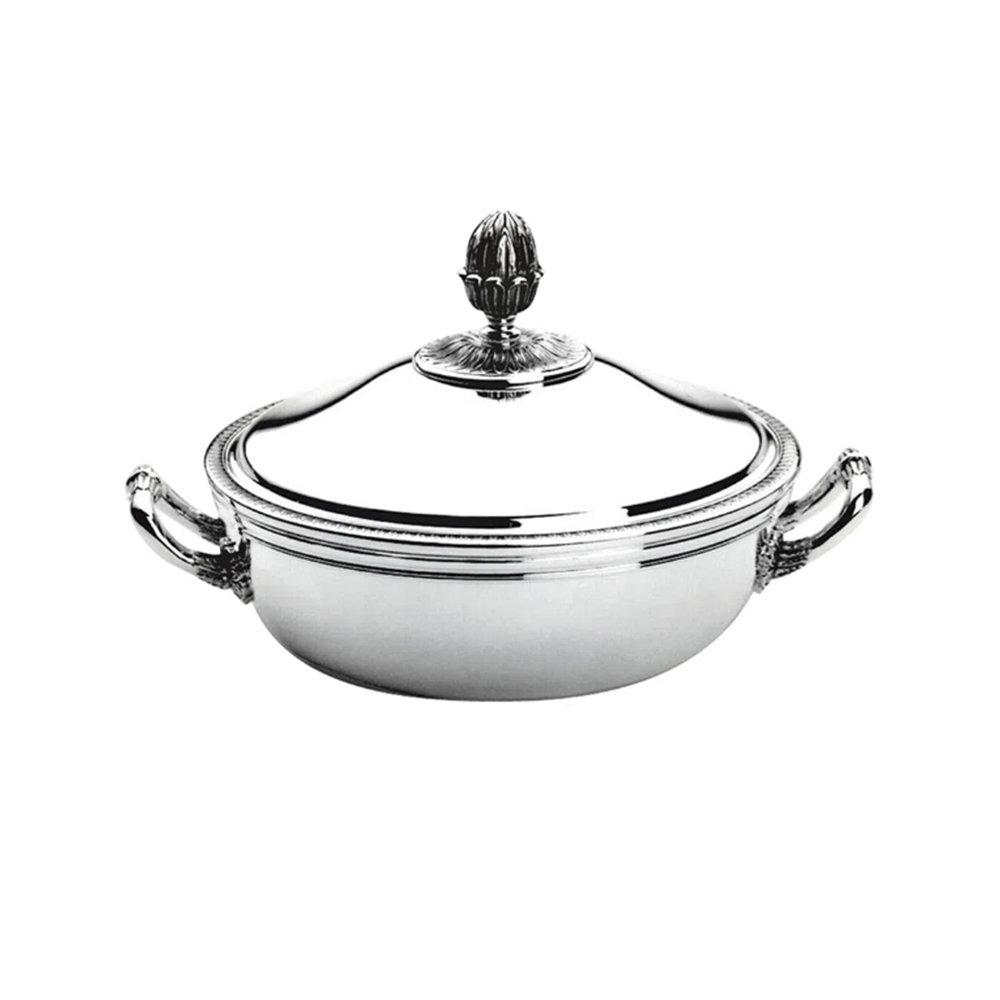 Legumeira C/ Tampa Christofle Perles 21 Cm