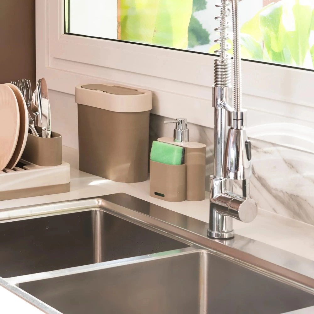 Lixeira Automatica Coza Flat Cinza 2,8 Litros