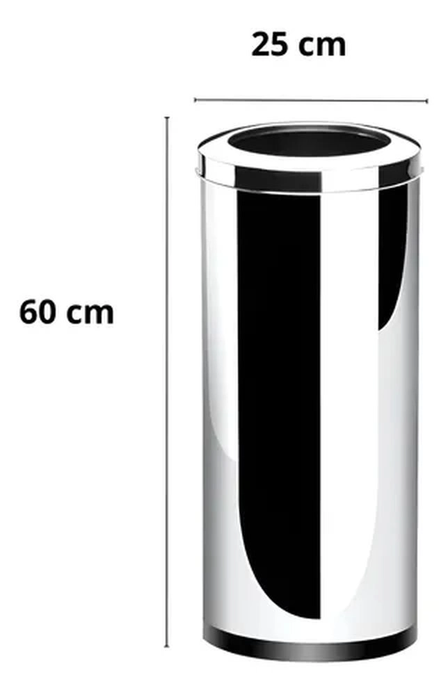 Lixeira Com Aro Brinox Decorline 28 Litros