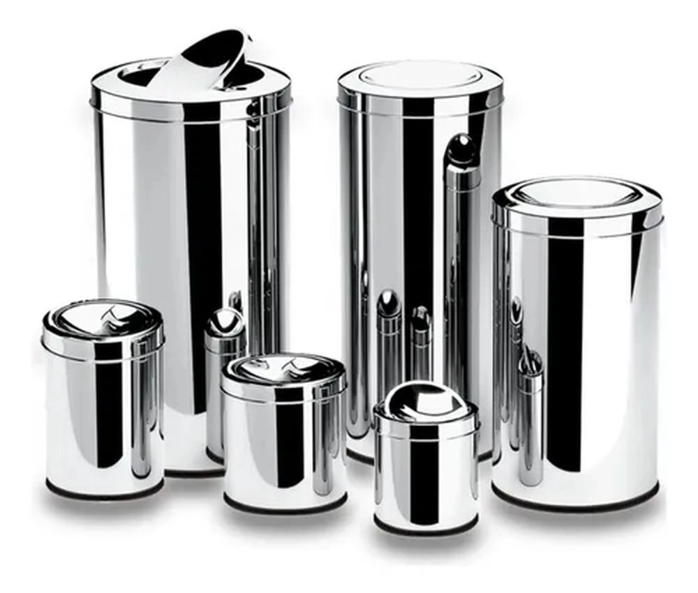 Lixeira Com Tampa Basculante Brinox Decorline 47 Litros