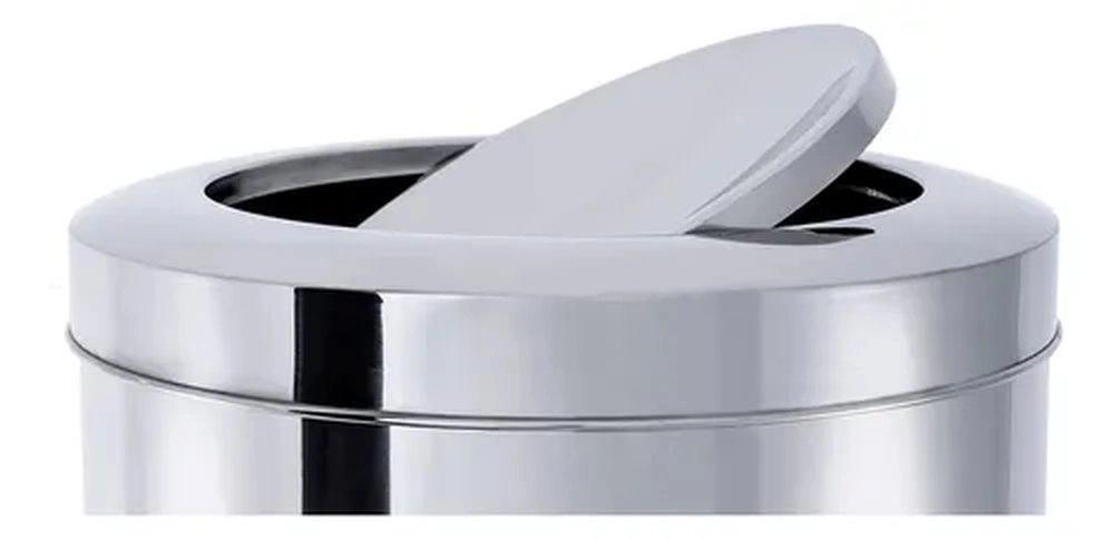Lixeira Com Tampa Basculante Brinox Decorline 47 Litros