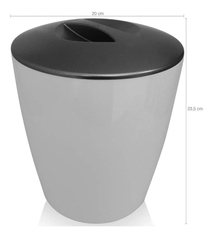 Lixeira Ou Cromo Vitra Vintage Grafite 5 Litros Lixeira Ou Cromo Vitra Vintage Grafite 5 Litros