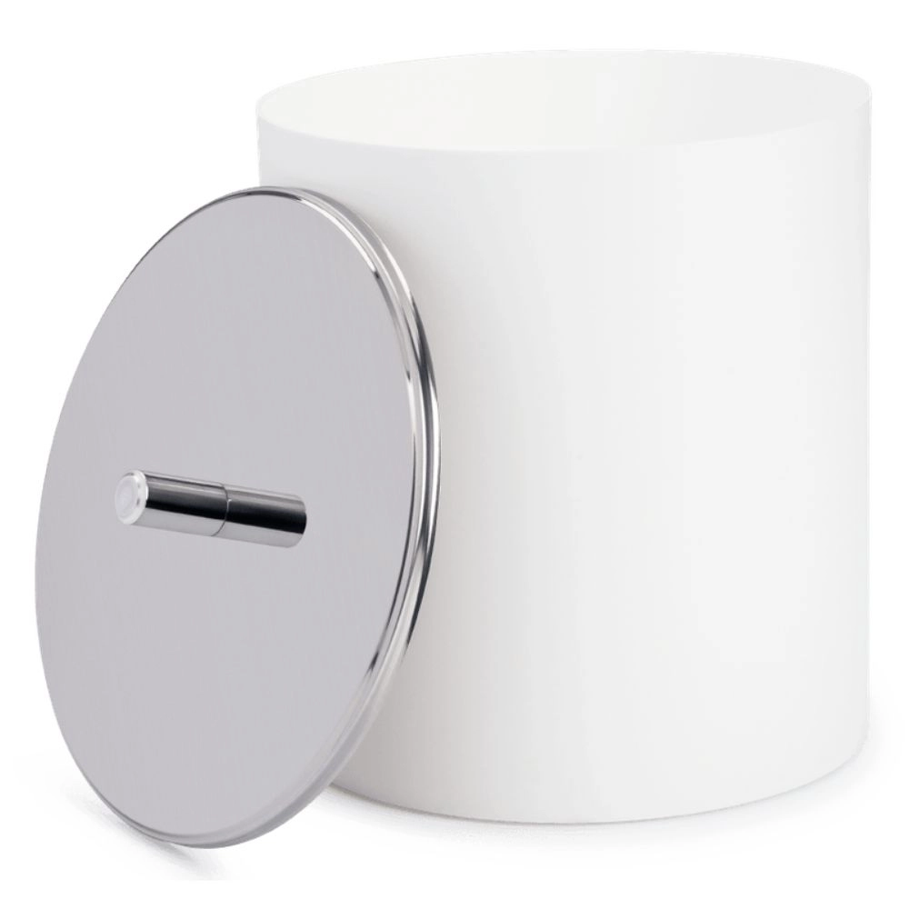 Lixeira Pp Com Tampa Brinox Decorline Branca 5,4 Litros