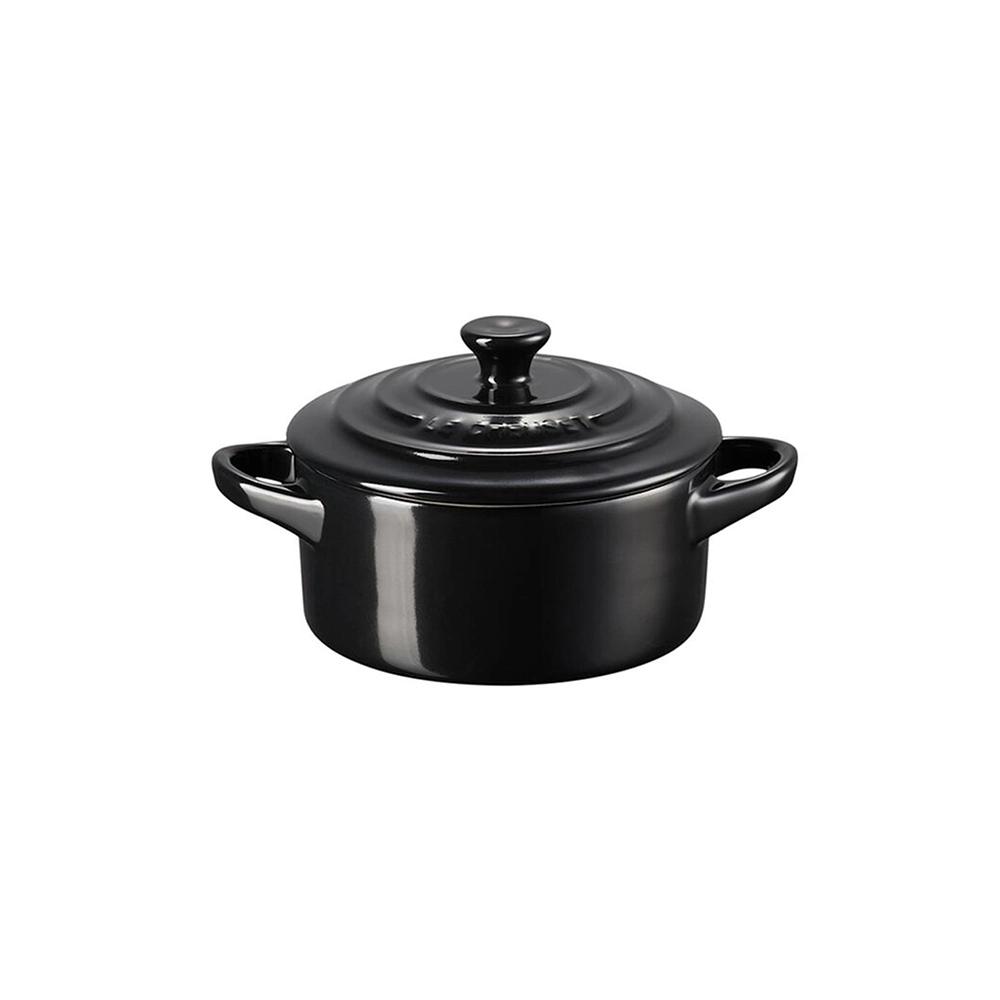 Mini Cocotte Com Pegador Preto Le Creuset 10 Cm Mini Cocotte Com Pegador Preto Le Creuset 10 Cm