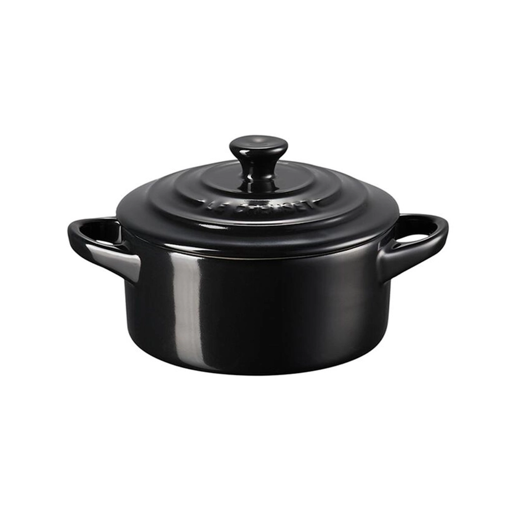 Mini Cocotte Com Pegador Preto Le Creuset 10 Cm Mini Cocotte Com Pegador Preto Le Creuset 10 Cm