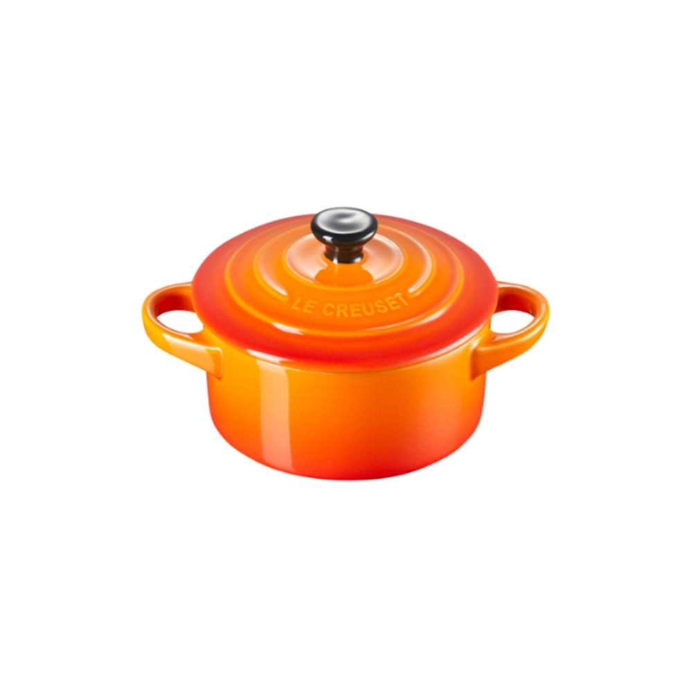 Mini Cocotte Com Pegador Preto Le Creuset 10 Cm Mini Cocotte Com Pegador Preto Le Creuset 10 Cm