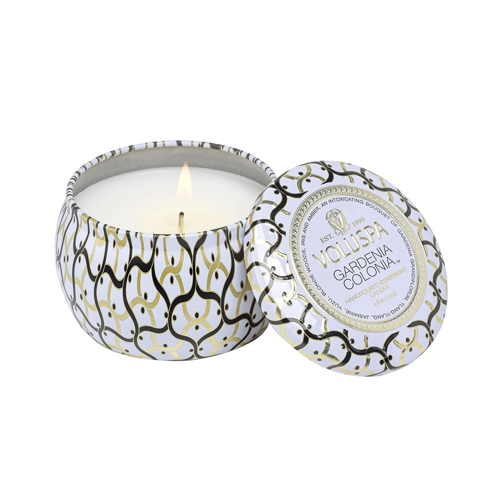 Mini Vela Lata 25h Voluspa Nova Coleção Maison Blanc