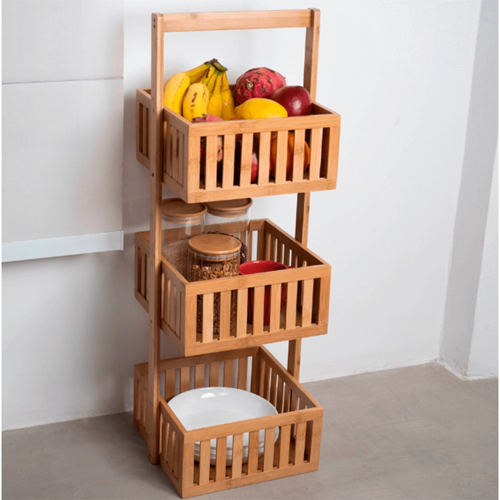 Organizador Multiuso 3 Andares Ripado Oikos Bambu 82,6 Cm Organizador Multiuso 3 Andares Ripado Oikos Bambu 82,6 Cm