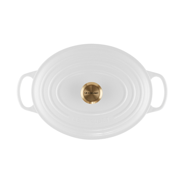 Panela Oval Le Creuset Signature 31 Cm - Pegador Dourado