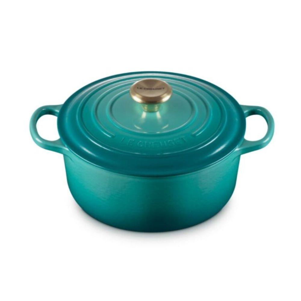 Panela Redonda Le Creuset Signature 18 Cm - Pegador Dourado