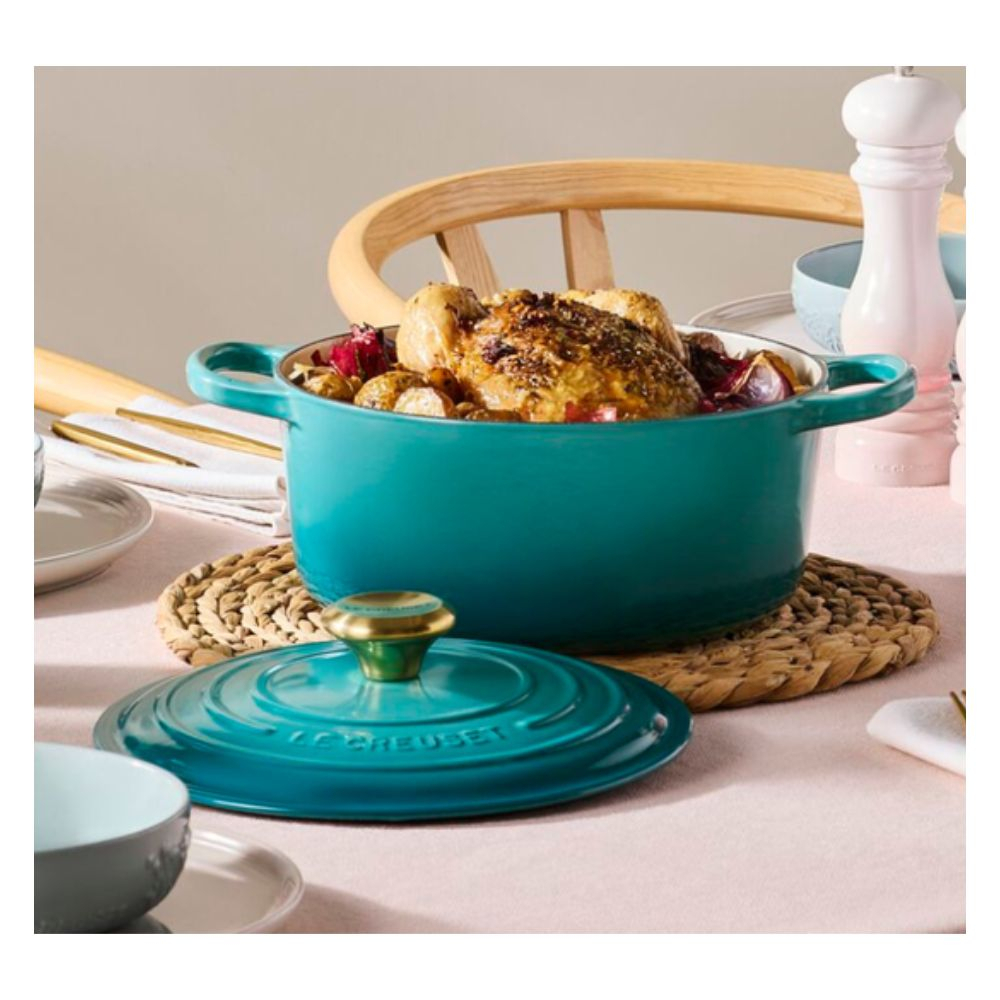 Panela Redonda Le Creuset Signature 18 Cm - Pegador Dourado