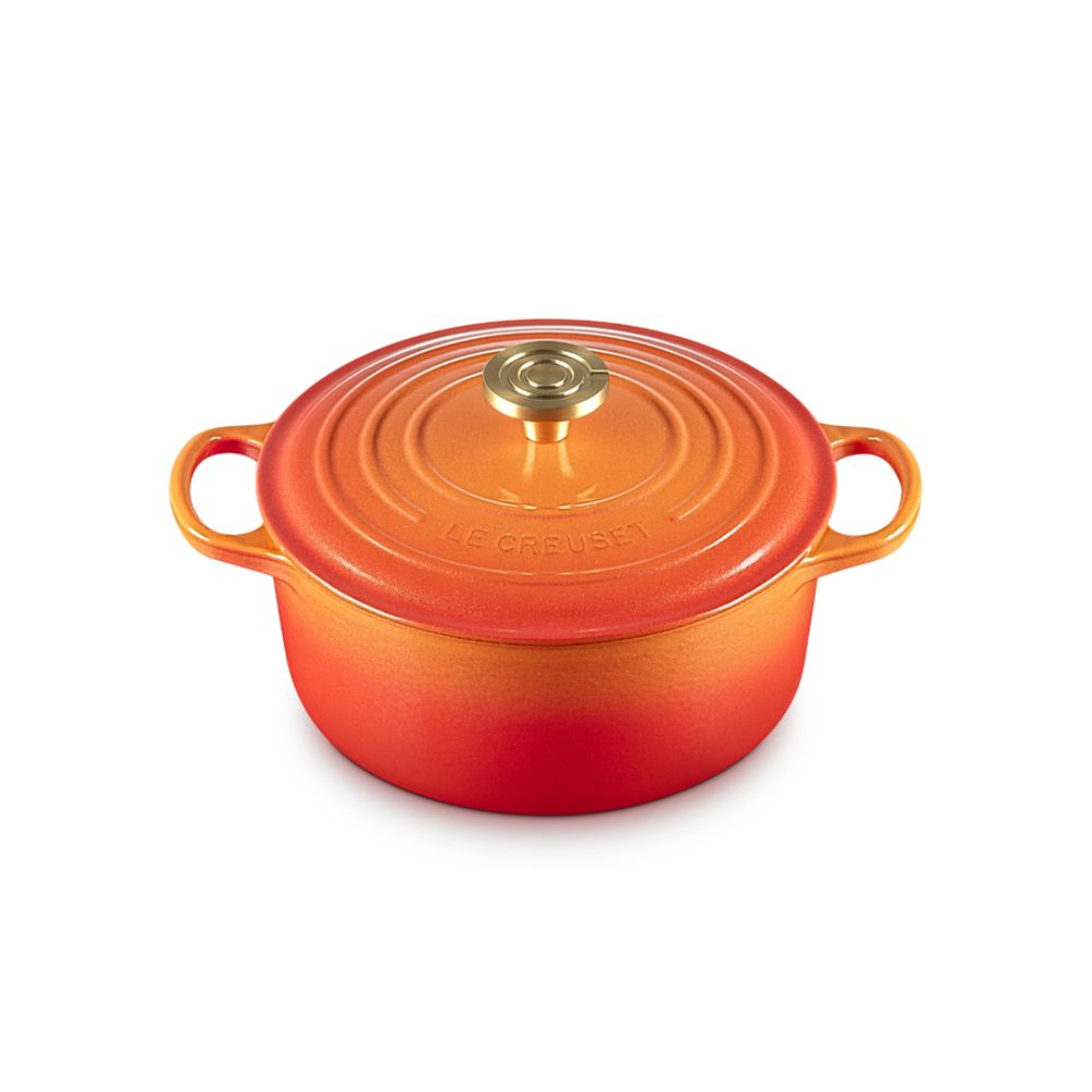 Panela Redonda Le Creuset Signature 18 Cm - Pegador Dourado