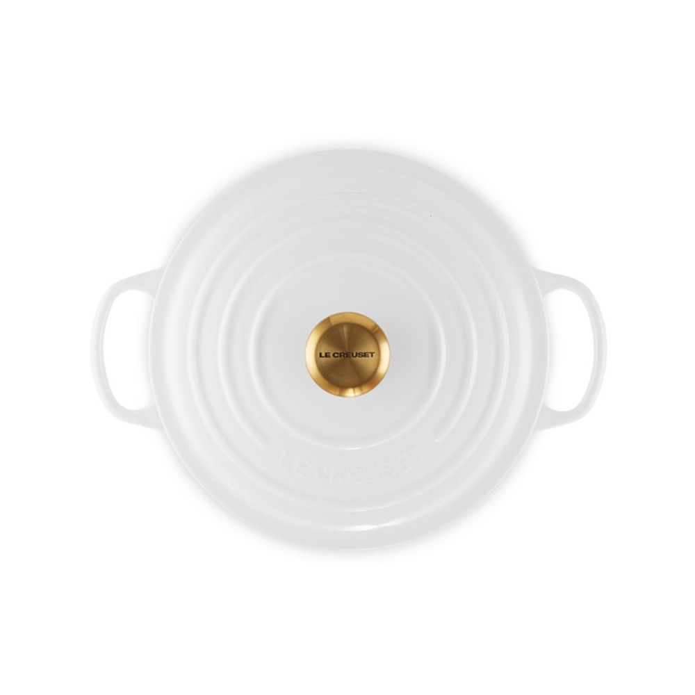 Panela Redonda Le Creuset Signature 22 Cm - Pegador Dourado