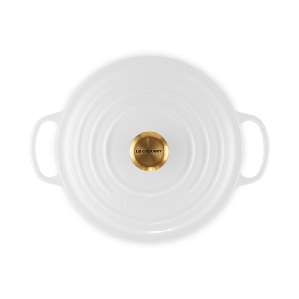 Panela Redonda Le Creuset Signature 24 Cm - Pegador Dourado Panela Redonda Le Creuset Signature 24 Cm - Pegador Dourado