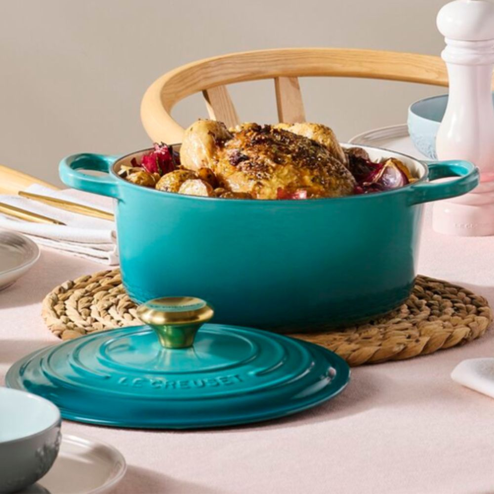 Panela Redonda Le Creuset Signature 26 Cm - Pegador Dourado