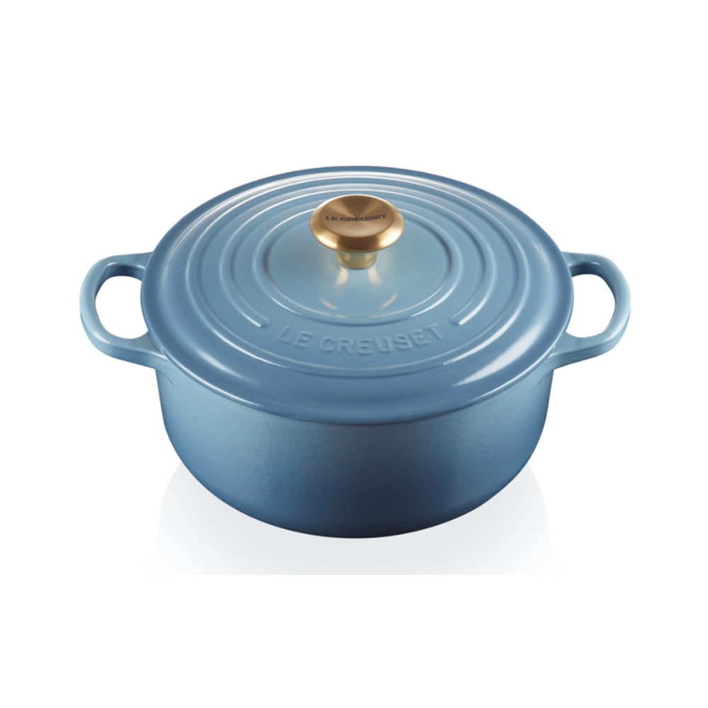Panela Redonda Le Creuset Signature 28 Cm - Pegador Dourado