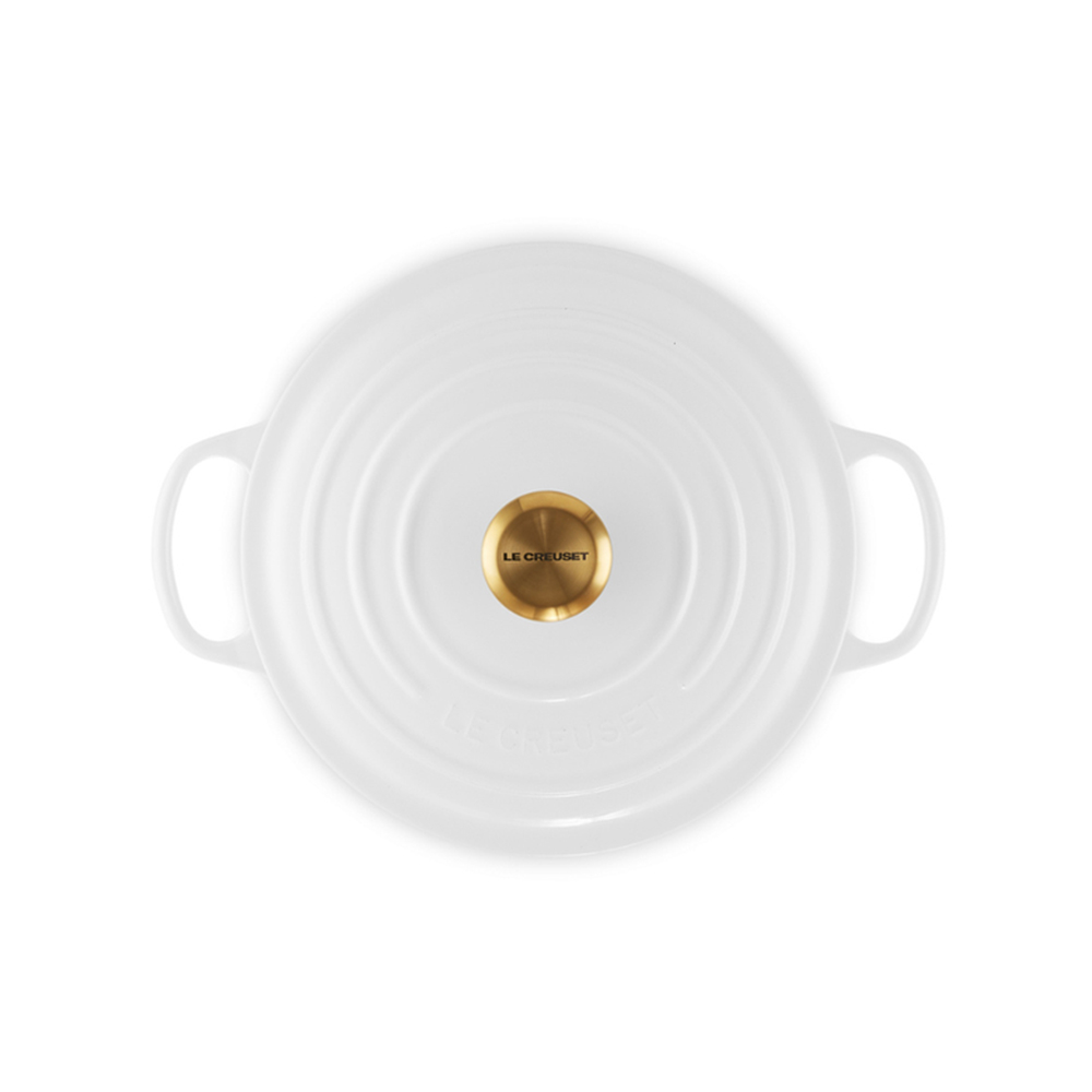 Panela Redonda Le Creuset Signature 28 Cm - Pegador Dourado