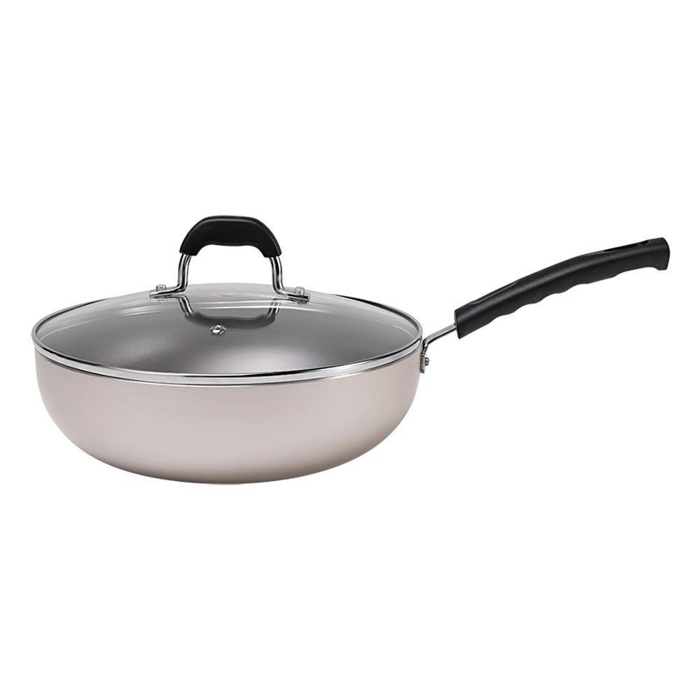 Panela Wok Com Tampa Brinox Saffron 28 Cm
