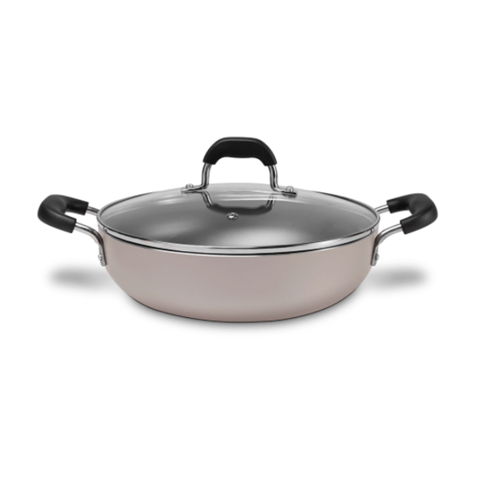 Panela Wok Com Tampa e Alças Brinox Saffron 28 Cm Panela Wok Com Tampa e Alças Brinox Saffron 28 Cm