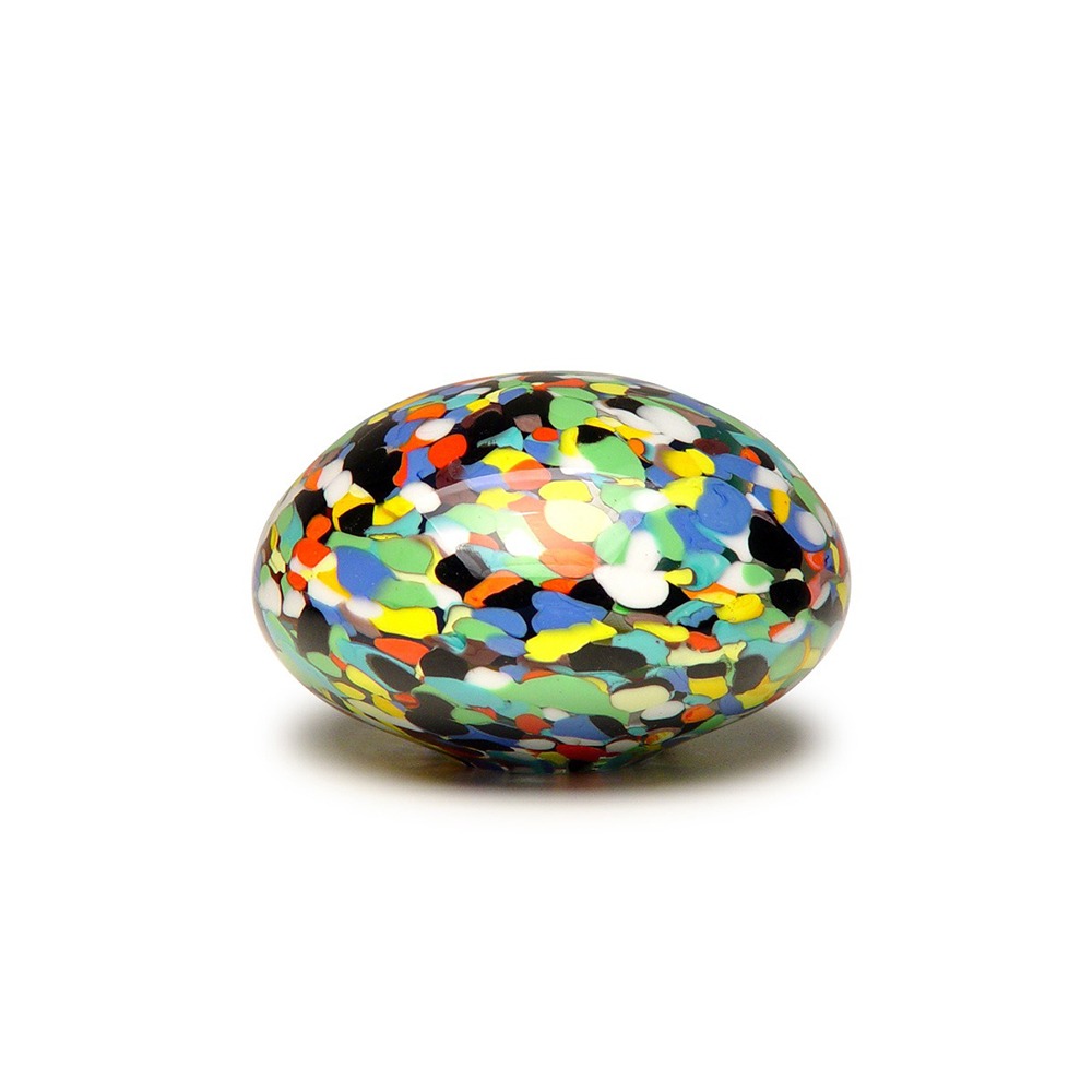 Peso Achatado Grande Cristais Cá D'oro Multicor 7 X 11 Cm