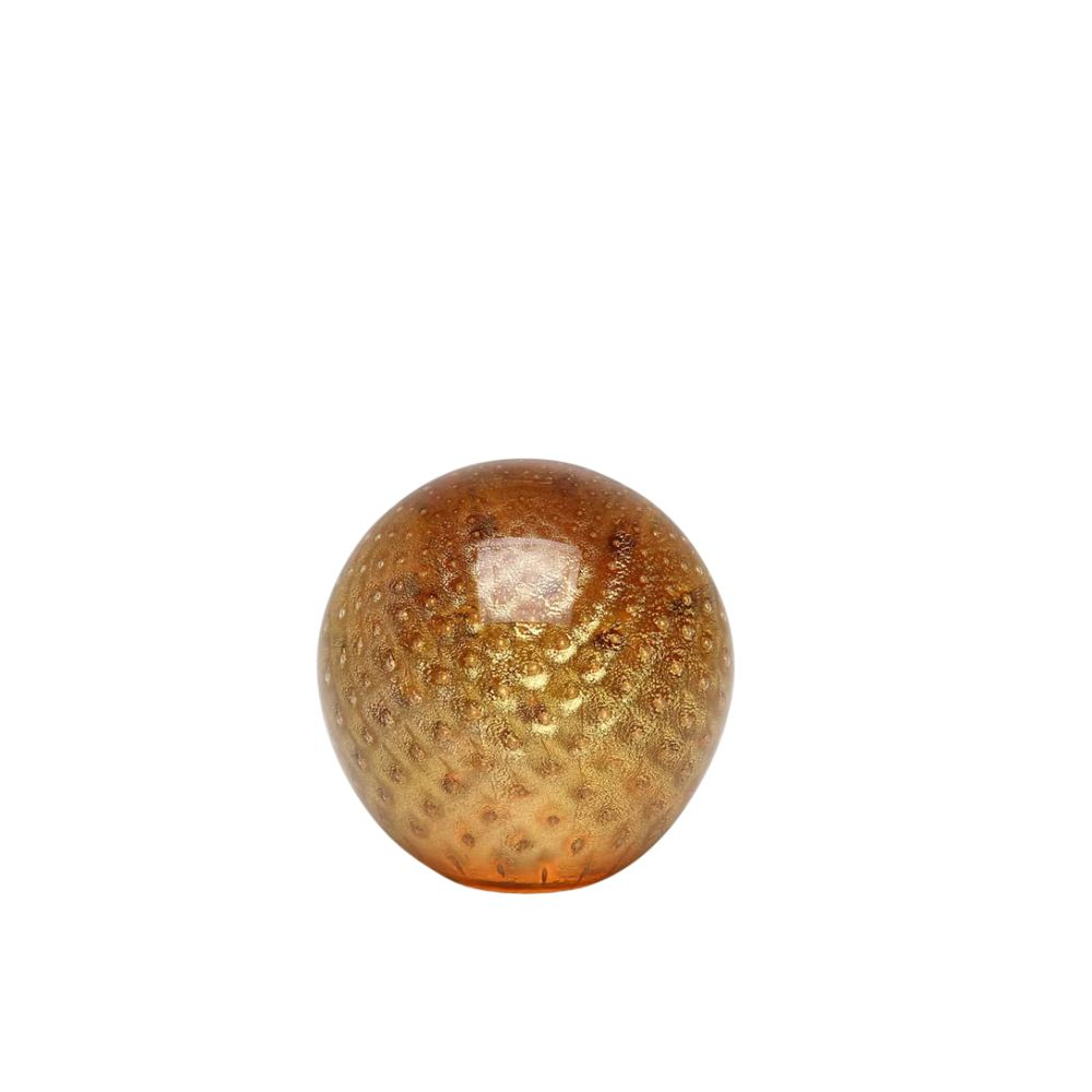 Peso Decorativo Bola G C/ Ouro Cristal Ca D’oro 9 Cm Peso Decorativo Bola G C/ Ouro Cristal Ca D’oro 9 Cm