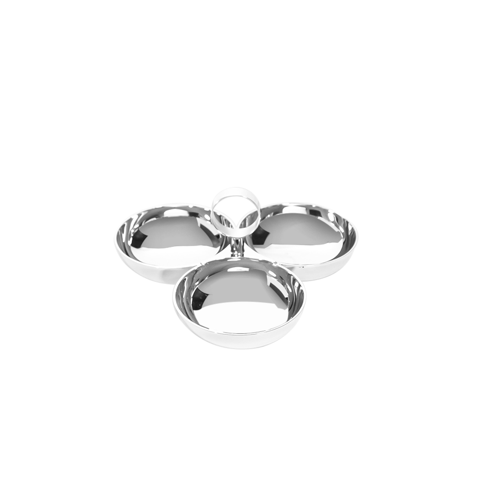 Petisqueira 3 Divisões Orfèvrerie Royale Ring Em Prata 8 Cm Petisqueira 3 Divisões Orfèvrerie Royale Ring Em Prata 8 Cm