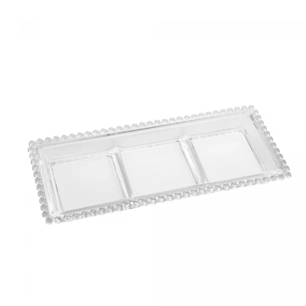 Petisqueira 3 Divisões Wolff Pearl 30 X 13 X 3 Cm Petisqueira 3 Divisões Wolff Pearl 30 X 13 X 3 Cm