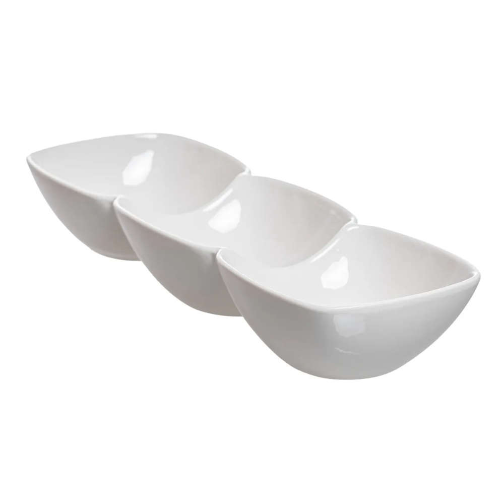 Petisqueira Blanc C/ 3 Divisoes 32,8x11,5x5,2cm