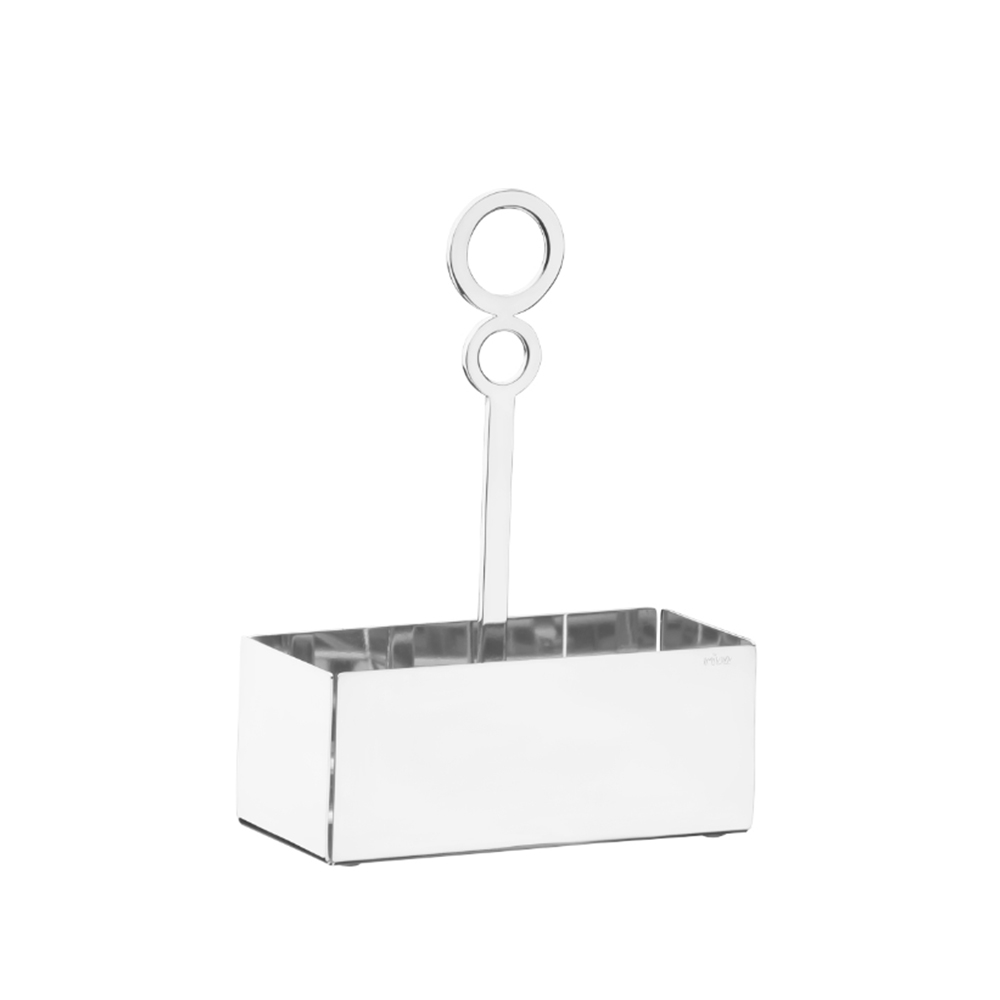 Porta Adoçante Retangular Riva Venezia Aço Inox 11,2 X 5,2 X 1 5,5 Cm Porta Adoçante Retangular Riva Venezia Aço Inox 11,2 X 5,2 X 1 5,5 Cm
