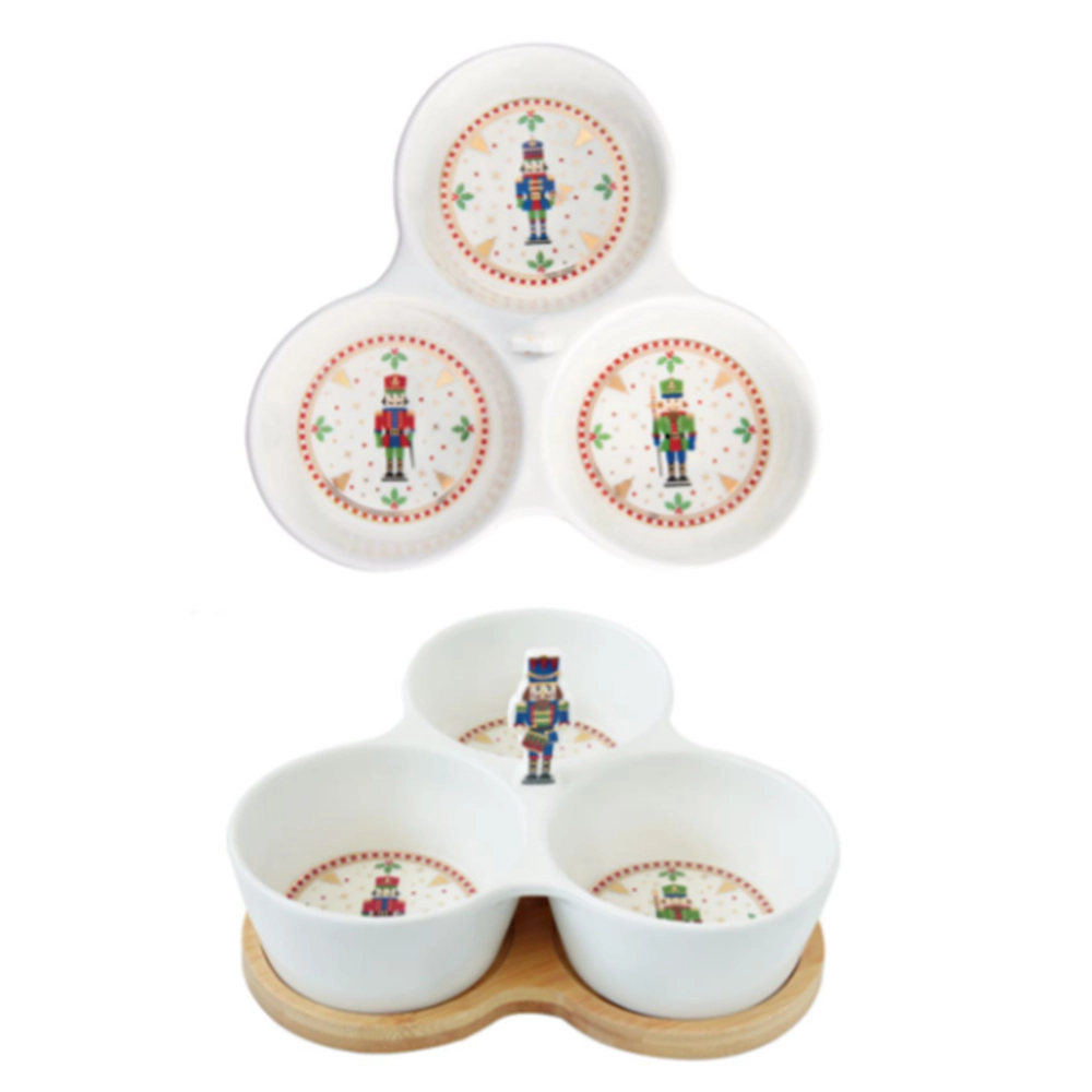 Porta Aperitivo Com 3 Bowls Easy Life Nutcrackers 20,5 X 17 Cm