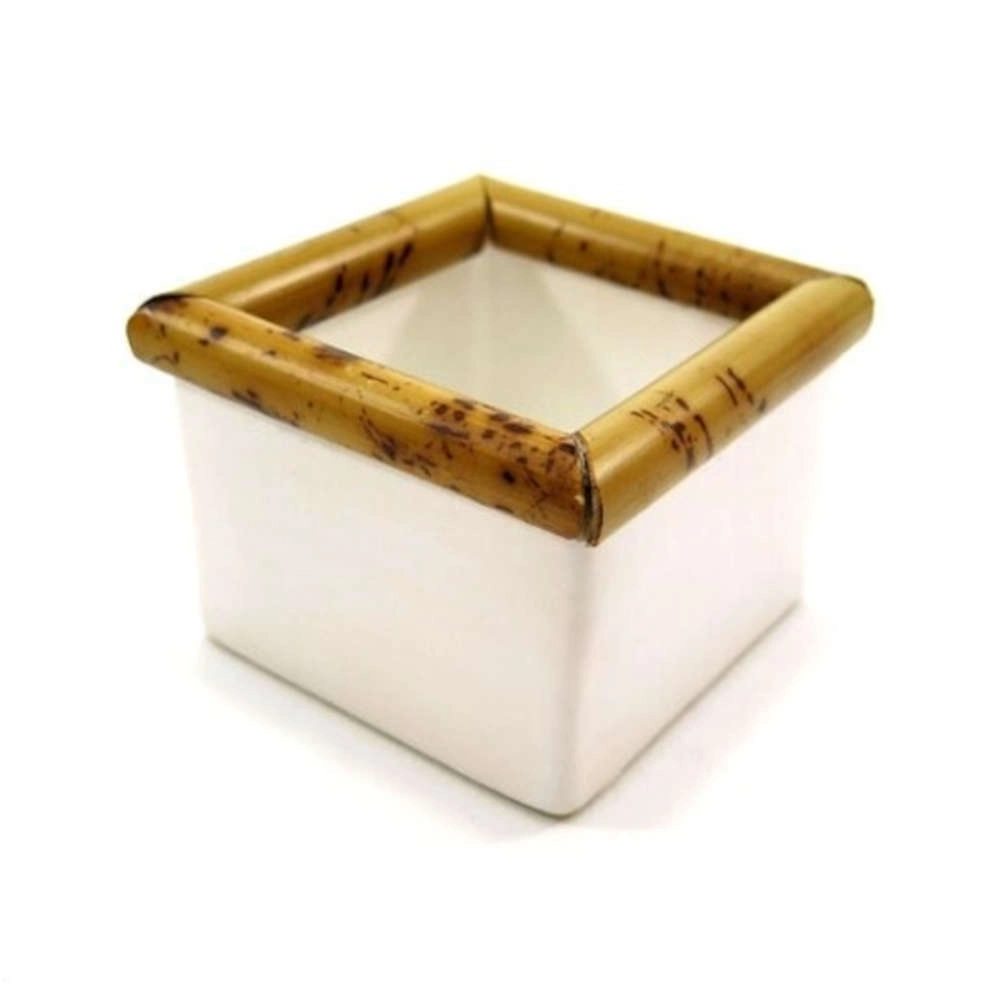 Porta Cha Quadrado Sonia Pierry Branco